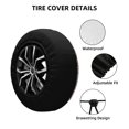 thumbnail image 2 of Wukai Watercolor Tiger Print Spare Tire Cover for RV Trailer,Waterproof PVC Faux Leather Wheel Cover Fit for Truck,Trailer,RV,SUV,Camper and Most Vehicle-15 inch, 2 of 6