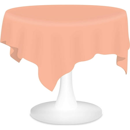 

100% Cotton Table Cloth Beautiful & Decorative Great for Buffet Table | Round Tablecloth ( 90-Inch Round Peach).