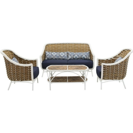 Cambridge Morocco 4-Piece Patio Set in Navy Blue