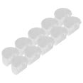 thumbnail image 4 of Tazas de alimentación para palomas, platos de alimentación colgantes de plástico seguro para pájaros con diseños semicirculares transparentes, 10 Uds., 4 of 12