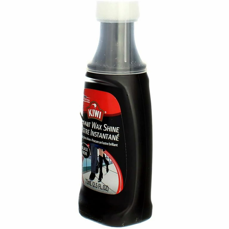 Kiwi Instant High Gloss Black Polish 2.5oz Bottle Sponge Applicator Pack of 1 Walmart