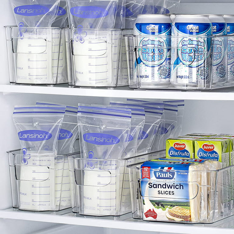 Refrigerator Organizer Bin 4PCS, Food Storage Containers for