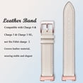 thumbnail image 5 of WFEAGL Charge 4 & Charge 3 & Charge 3 SE Band for Leather Band Ivory/Rose Gold, 5 of 8