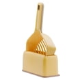 thumbnail image 3 of Cat Litter Scoop with Storage Base Holder Set, Color-Block Wall Hanging Sifting Shovel for Cat and Dog Waste Cleaning, Modern Minimalist Pet Litter Box Accessories, 1 Set, 3 of 4