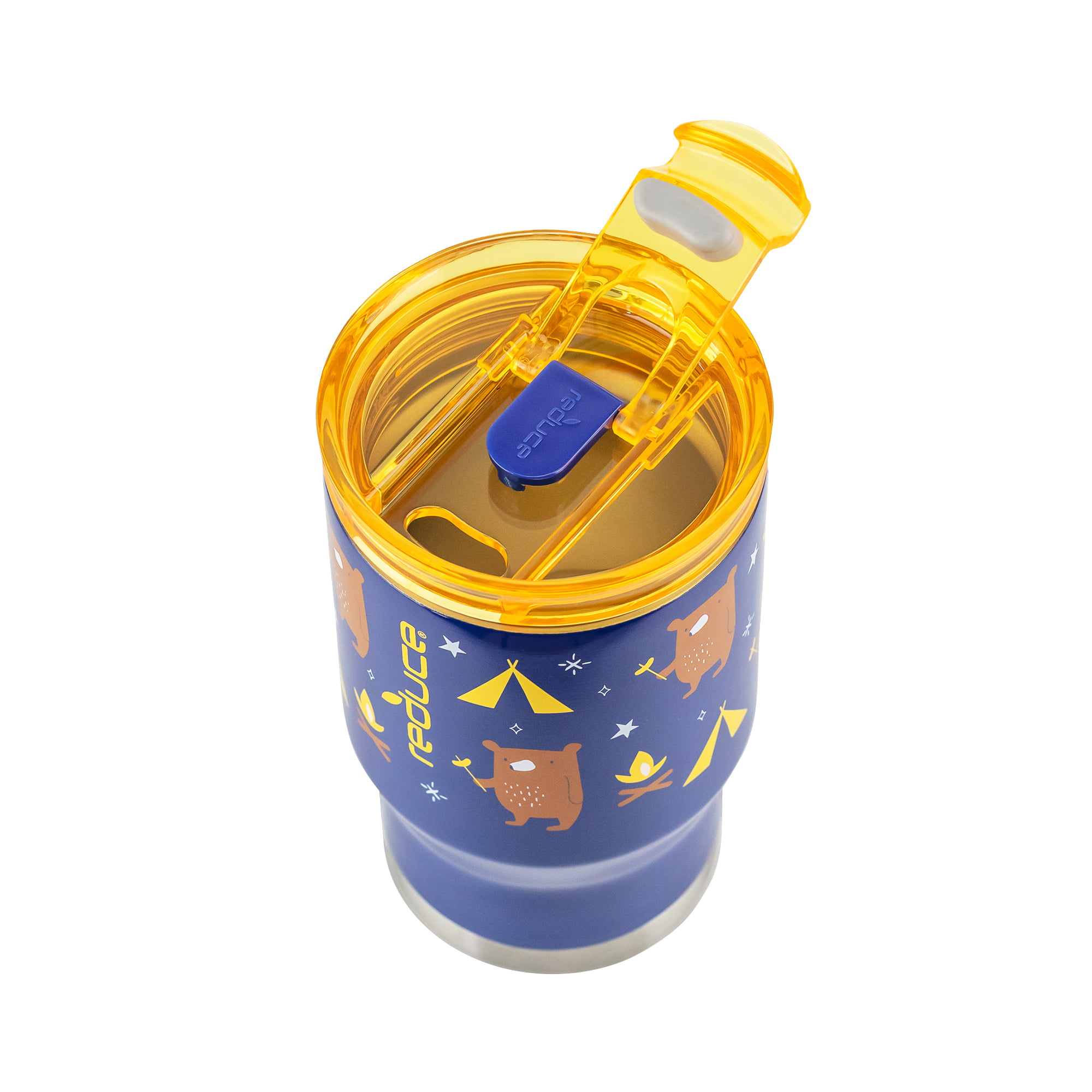 Reduce Yellow Coldee Vacuum Insulated Tumbler For Kids 14 oz. Ages 3+ 3 in1  Lid