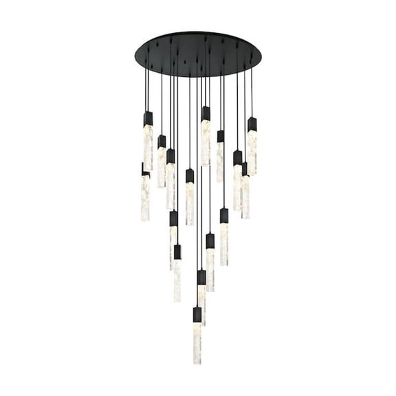 Elegant Lighting Aurora 36 inch Chandelier in Black