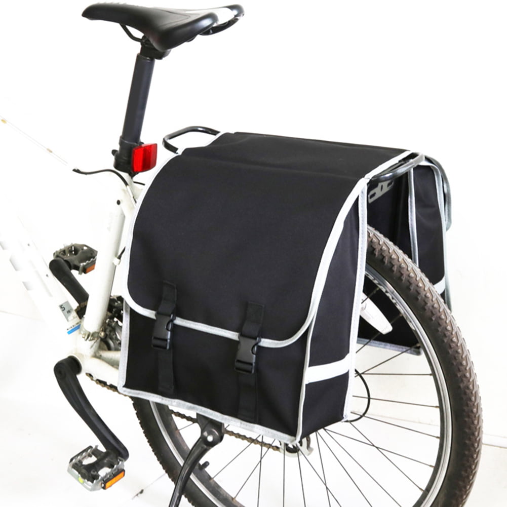 Pannier Bags Bike Waterproof Bicycle Rear Seat Panniers Pack w/Reflective Stripe