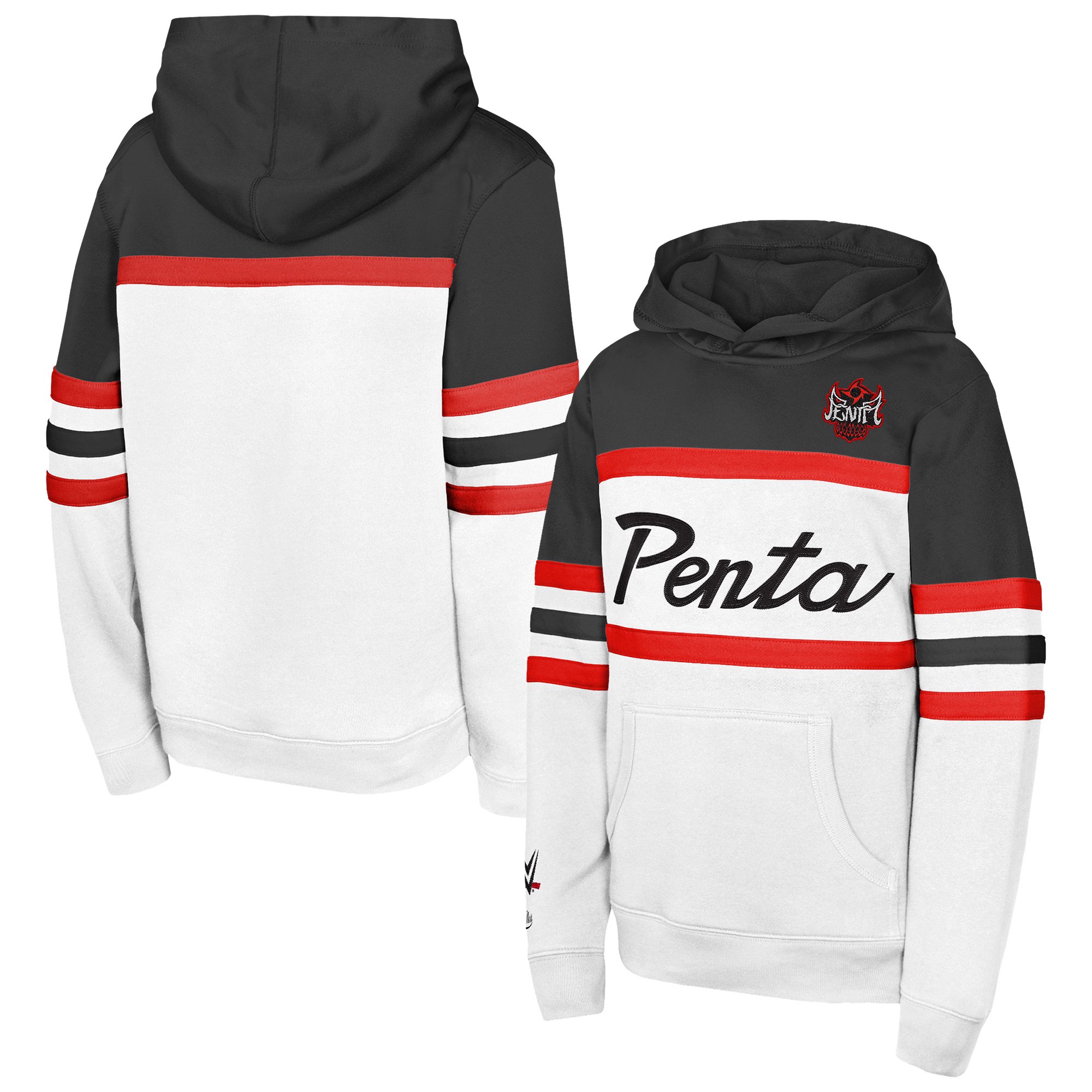 Youth Mitchell & Ness Penta White Head Coach Hoodie