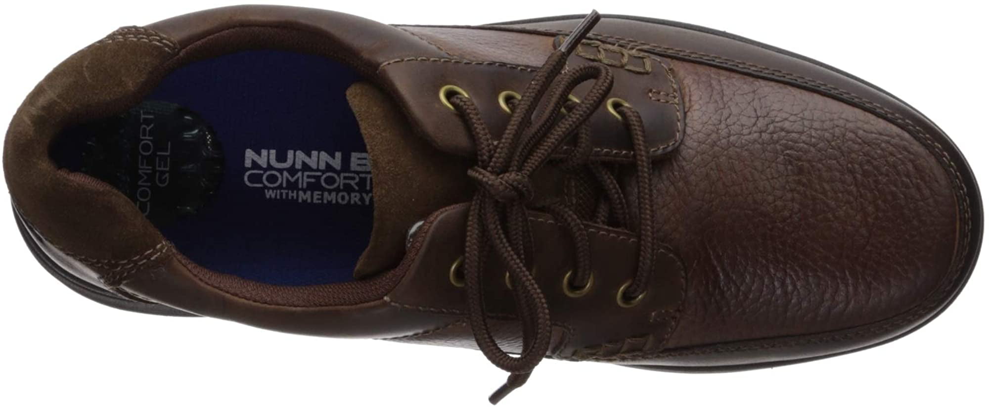 Nunn Bush Mens Cam Moc Toe Casual Lace-up with Comfort Gel and Memory Foam