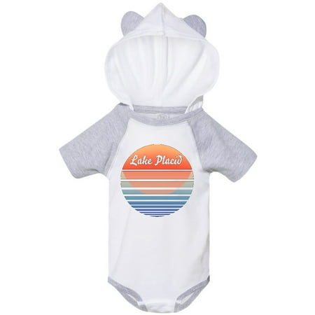

Inktastic Lake Placid Retro Sunset Gift Baby Boy or Baby Girl Bodysuit