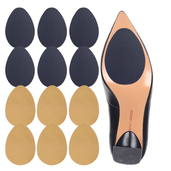 Almohadillas Antideslizantes para Zapatos MaziZhang Silicona 12 piezas Beige y Negro