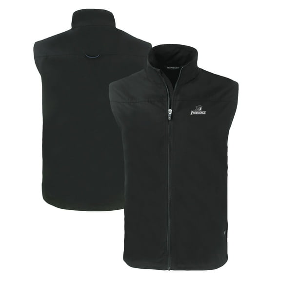 Men's Cutter & Buck Black Providence Friars Charter Eco Recycled Full-Zip Vest