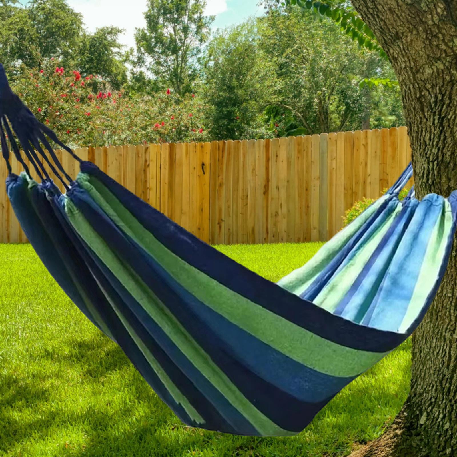 SunniMix Camping Hammock Lightweight Heavy Duty with Sturdy Tree Rope Outdoor Hammock for Blue 190x150cm