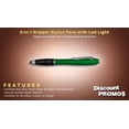 thumbnail image 2 of 10 Gripper Stylus Pens with LED Light Pack - Twist mechanism, Black Ink - Green, 2 of 5