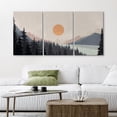 thumbnail image 2 of Wall26 Canvas Wall Art Set of 3 Pastel Pine Tree Forest Mountain Range Lake Landscape Nature Wilderness Prints Illustrations Decorative Multicolor Modern Home Wall Decora - Unframed 16"x24"x3, 2 of 5