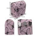 thumbnail image 4 of Butterfly Stand Mixer Cover, Rhythmic Flying Moths Spring Animal Feminine Tones Illustration, Kitchen Appliance Organizer Bag Cover with Pockets, 5 Quarts, Pale Pink Charcoal Grey, by Ambesonne, 4 of 4