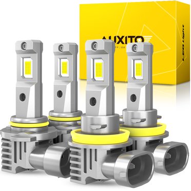 AUXITO LED Headlight Bulbs - 9005 HB3 + H11 H8 H9 - 240W 44000LM 6500K Cool White - 4 Bulbs
