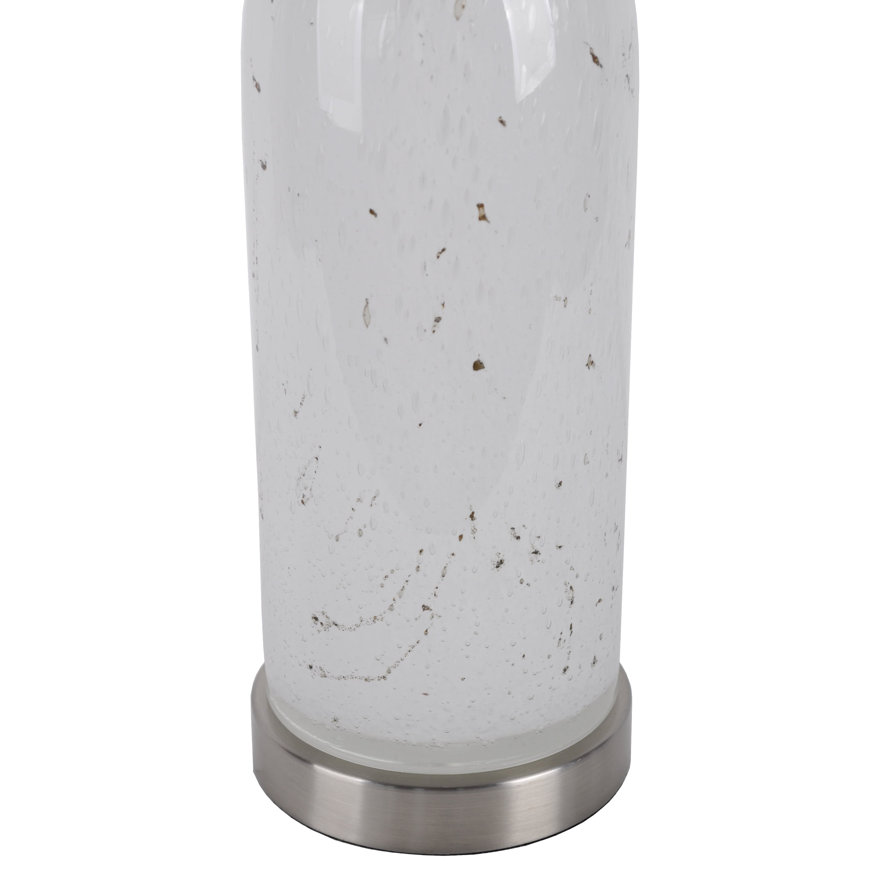 Gray Bottle Neck Art Glass Lamp with LED Bulb