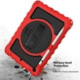 thumbnail image 4 of iPad 7th Generation Case with PET Screen Protector, iPad 10.2" 2019 Case, Dteck Heavy Duty Rugged Shockproof Protective Covers with 360 Rotate Stand /Hand Strap/ Should Belt /Pencil Holder,Red, 4 of 6