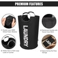 thumbnail image 4 of Bolsa de Cesta de Lavandería Plegable Grande YUANXCMXG Negro L, 4 of 4
