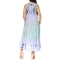 thumbnail image 2 of Sakkas Liza Women's Casual Summer Maxi Caftan Sleeveless Dress Boho w/Pockets Nice - 482104-GreyGreen - One Size, 2 of 5