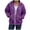 k-Purple, variant on DailyTrove Ladies Basic Zip Up Hooded Sweatshirt Long Sleeve Oversized Jacket With Kangaroo Pockets