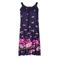 thumbnail image 4 of Summer Dresses for Women Beach Floral Tshirt Sundress Sleeveless Pockets Casual Loose Tank Dress, 4 of 4