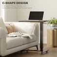 thumbnail image 4 of Bureau Roulant à Hauteur Réglable - Bureau Debout Pneumatique Noir avec Roulettes / Table Mobile pour Portable de 43 Pouces pour Bureau à Domicile et Espaces de Travail Flexibles, 4 of 7