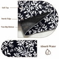 thumbnail image 6 of Round Rug 4Ft Washable Non-Slip, Black Spring Floral Circle Area Rugs for Living Room Bedroom, Farmhouse Flowers Elegant Pastoral Indoor Floor Mats Carpet Runner for Home Decor Aesthetic, 6 of 8