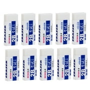 Nadi 10PCS White 2B Exam Rubber Eraser Art Eraser Art Drawing Correction Tool Office School Supply Student Gift