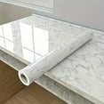 thumbnail image 1 of 1 Roll of Luxurious Marble Pattern Self-Adhesive Wallpaper - Waterproof, Removable, Peel and Stick Design for Easy Installation - Perfect for Living Room, Kitchen Backsplash, Bedroom, and Furniture Re, 1 of 5