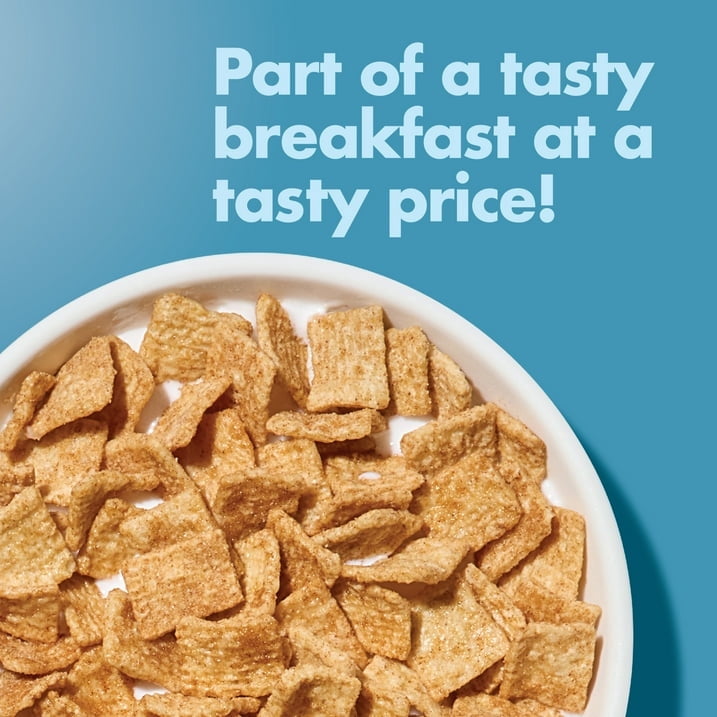Malt-O-Meal Cinnamon Toasters Breakfast Cereal, Oven-Puffed Cinnamon Cereal Squares, Large Cereal for Family, 33 OZ Resealable Cereal Bag