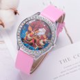 thumbnail image 2 of Reloj de pulsera con correa de cuero PU para mujer (rosa), 2 of 2
