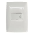 thumbnail image 1 of Placa Y Botón Timbre Leviton Plástico Blanco, 1 of 3