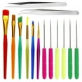thumbnail image 1 of Juego de 14 piezas de herramientas de decoración de pasteles, herramientas para galletas, Kit de decoración, cepillos, agujas para revolver azúcar, pinzas para galletas, 1 of 5