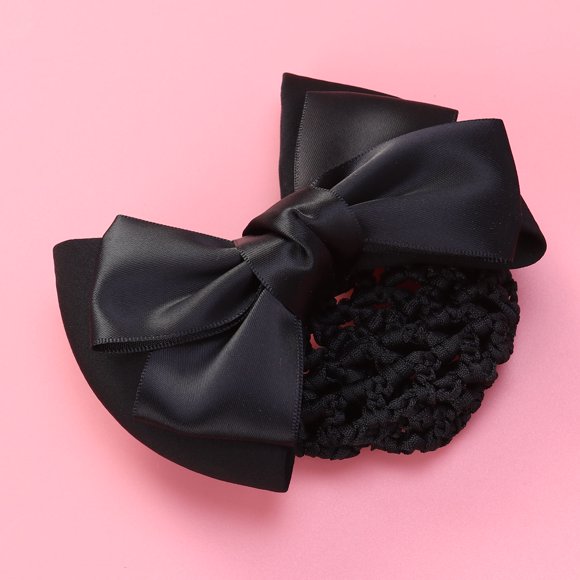 Greenadscape 1Pack Hair Snood for Women's Buns 4.8x3.3x1.3in Black Bow