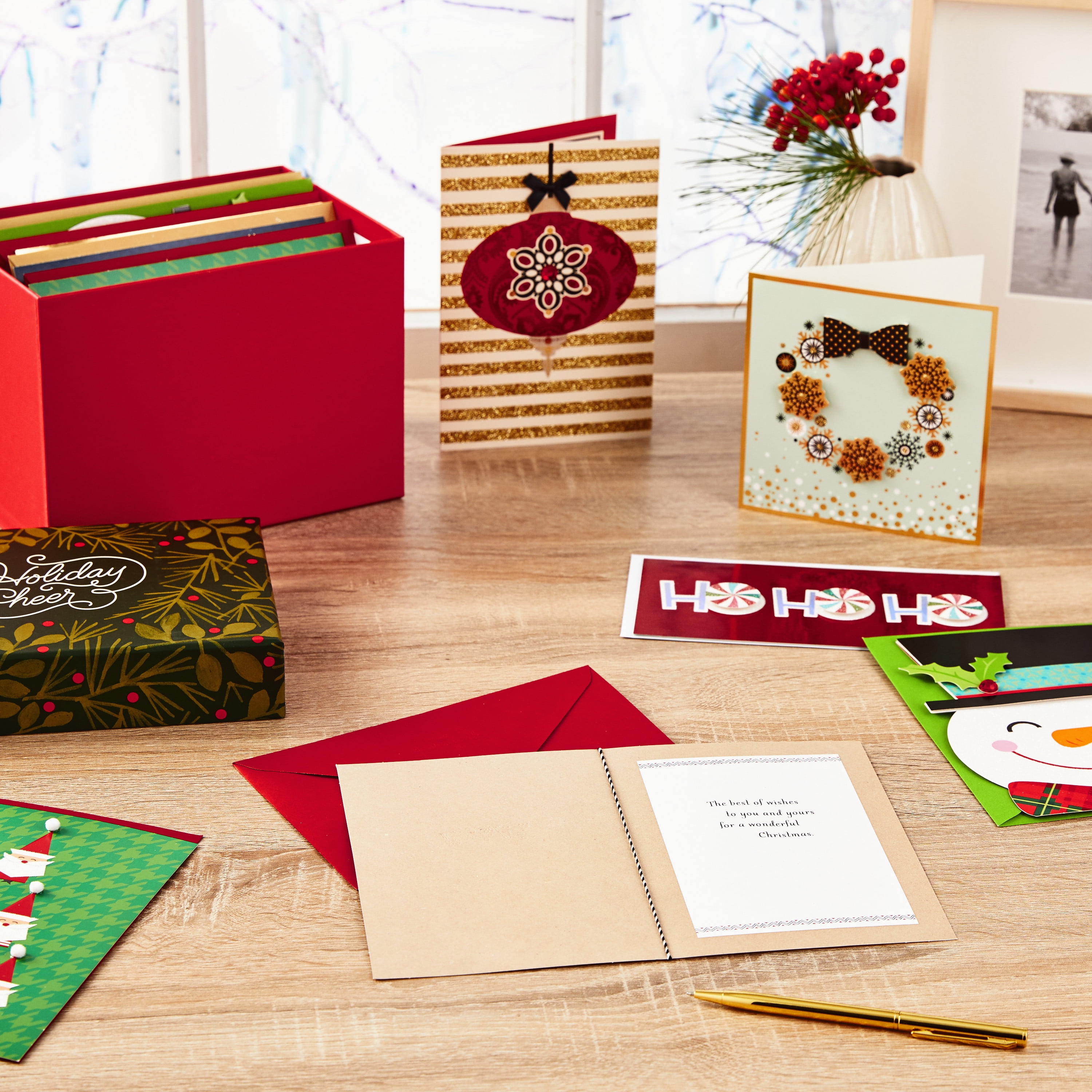 Hallmark Boxed Handmade Christmas Cards Assortment, 20 Count