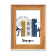 thumbnail image 1 of Singapore Flyer and Buildings Desktop Wooden Photo Frame Display Picture Art Painting Multiple Sets, 1 of 3