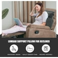 thumbnail image 3 of 2 Piece Sherpa Fleece Lumbar Support Pillow for Recliner Chair, Memory Foam Lumbar Pillow with Headrest for Back Pain Relief, Back Support Cushion for Office Chair（Grey, 3 of 16