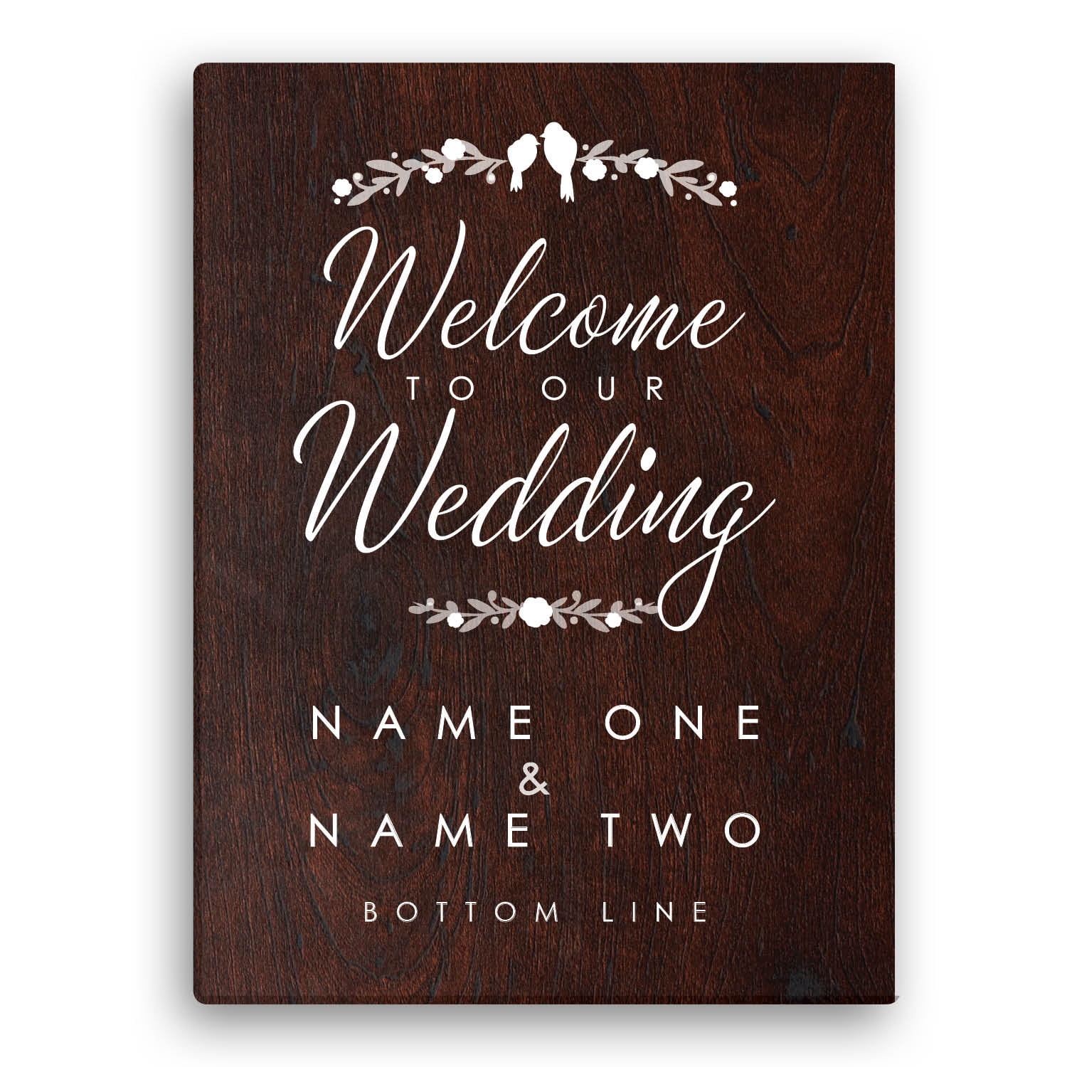Welcome to Our Wedding 24x36 Canvas