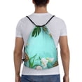 thumbnail image 2 of Easygdp Tropical Pineapple Drawstring Backpack, Beach Sackpack, Travel Sackpack Lightweight for Sports, Gym, Travel, Swimming - Small, 2 of 9