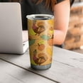 thumbnail image 4 of 20oz Tumblers Happy Thanksgiving Turkey Fall Leaves Pumpkin Stainless Steel Vacuum Insulated Double Wall Travel Tumbler Cups Mug with Lid and Straw,Cleaning Brush for Cold & Hot Drinks, 4 of 7