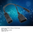thumbnail image 3 of Cable De Enchufe De Alimentación Divisor En Y, OFC PVC IEC 320 C14 Macho A C7 Hembra Cable Adaptador Impermeable 1 Pie Para El Hogar, 3 of 7
