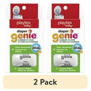 (2 pack) Playtex Baby Diaper Genie Carbon Filter Refill for Diaper Pails, 4 Carbon Filters, Plastic, Infant