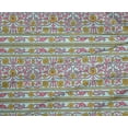 thumbnail image 4 of oneOone Polyester Lycra Fabric Leaves & Floral Block Printed Fabric 1 Yard 56 Inch Wide, 4 of 4