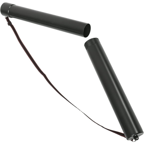 Milisten Poster Tube with Strap Black Plastic for Carrying Posters 1Pcs