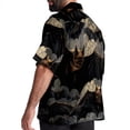 thumbnail image 3 of Bats Men's Short Sleeve Spread Collar Tops, Casual Button Down Shirts, Printed Summer Beach Shirts, Unisex, 3 of 6