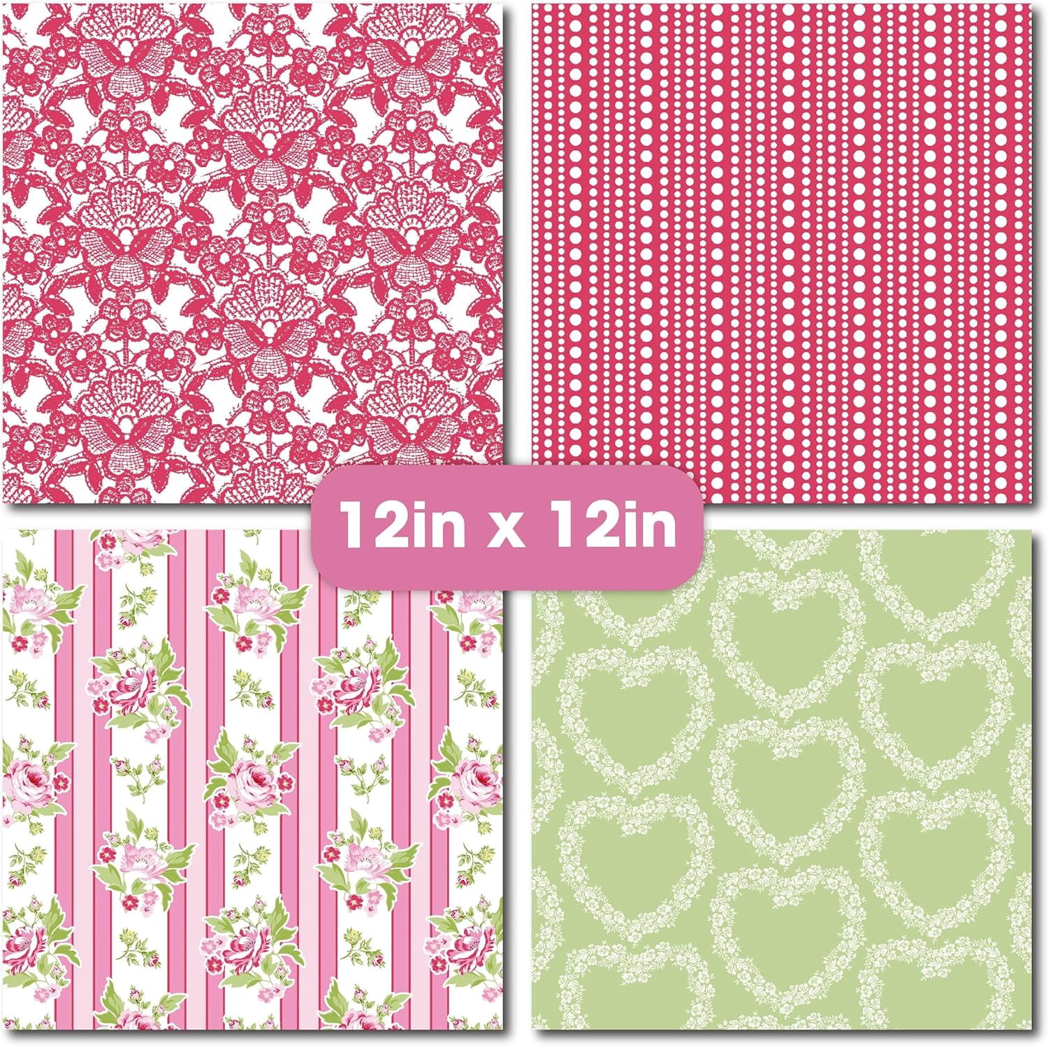 48 sheets 12x12 Scrapbooking Cardstock Decorative Paper Pack - Flower Blossom - for Card Making Journaling Planner Origami Scrapbook Paper Scrapbook Materials Supplies