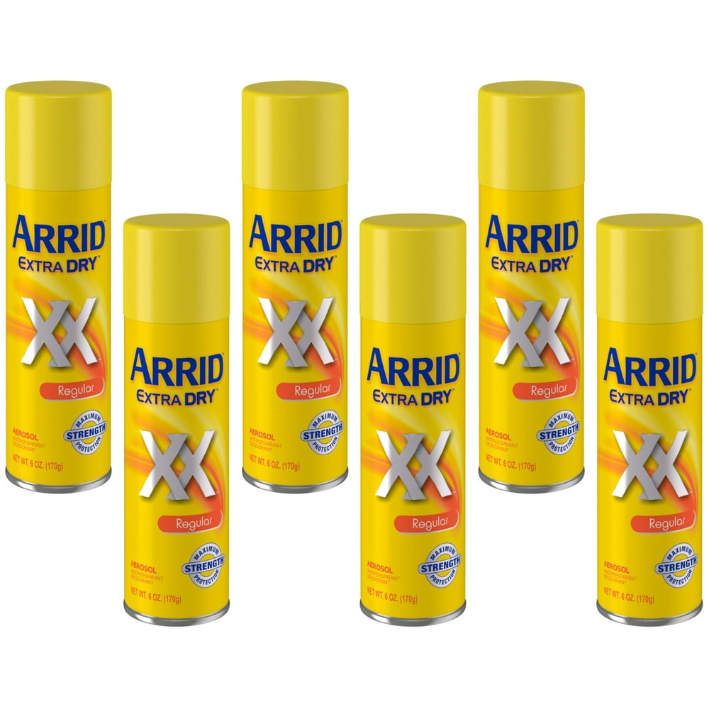 ARRID Extra Dry AntiPerspirant Deodorant Spray Regular 6 oz (Pack of 6