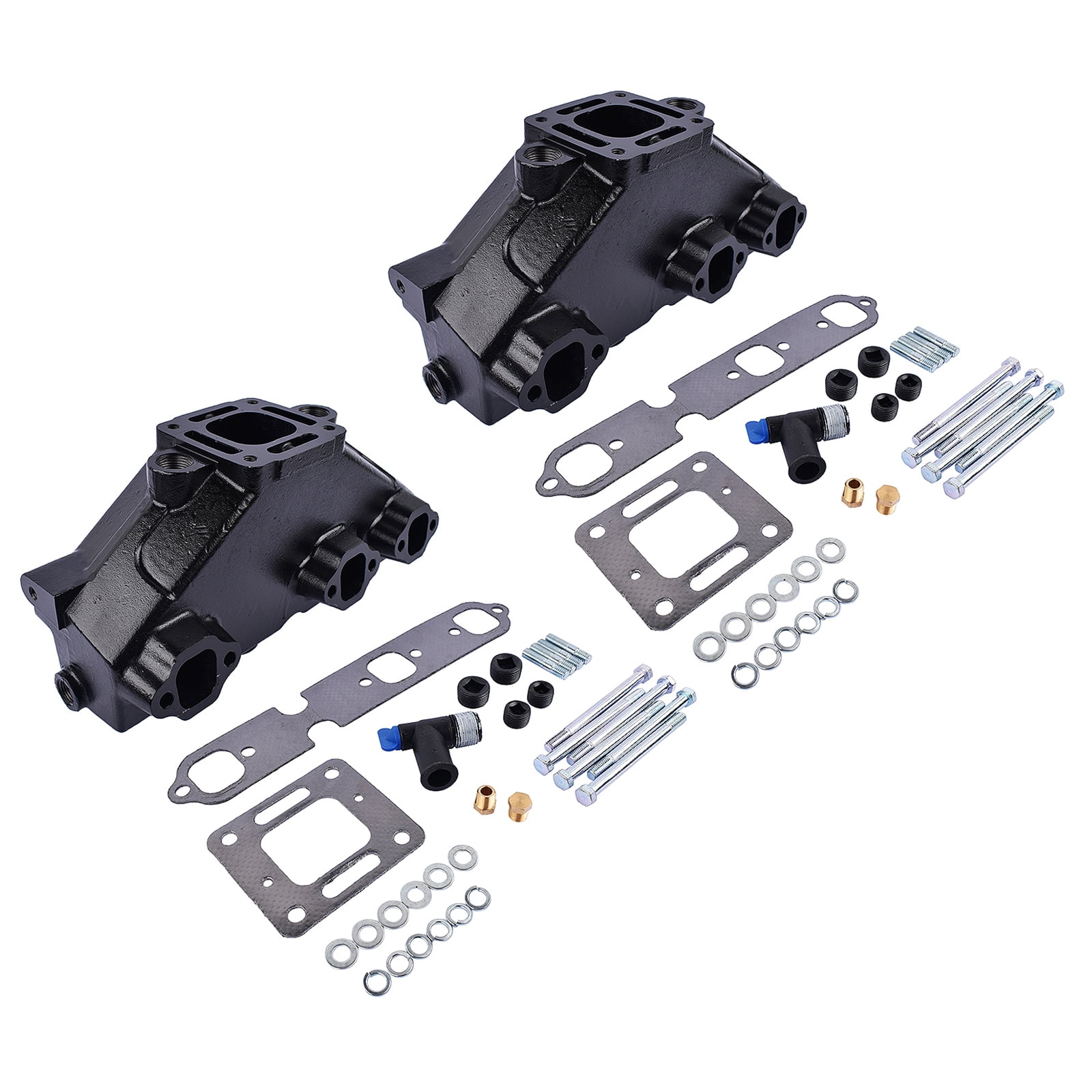 Mustrod 2x Exhaust Manifold for Mercruiser 4.3L V6 1985-2002, 175 185 205 model 99745 99746 99746A8